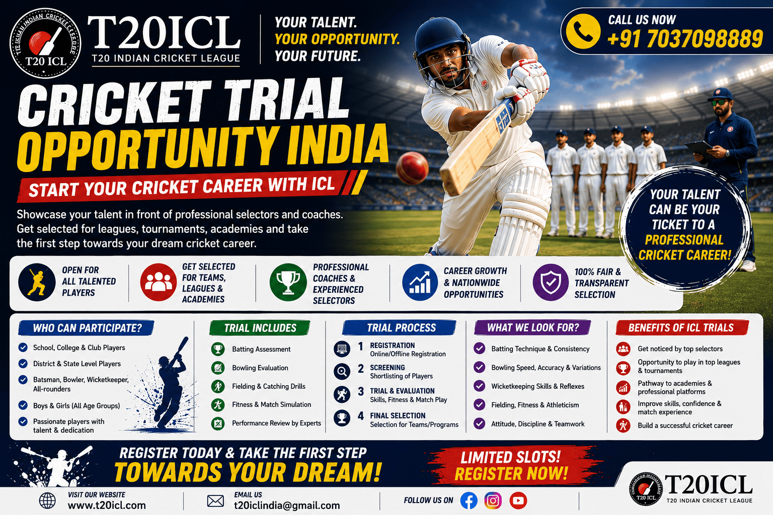 Cricket Trial Opportunity India