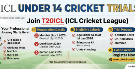 Under 14 Cricket Trials 2026 – Join T20ICL
